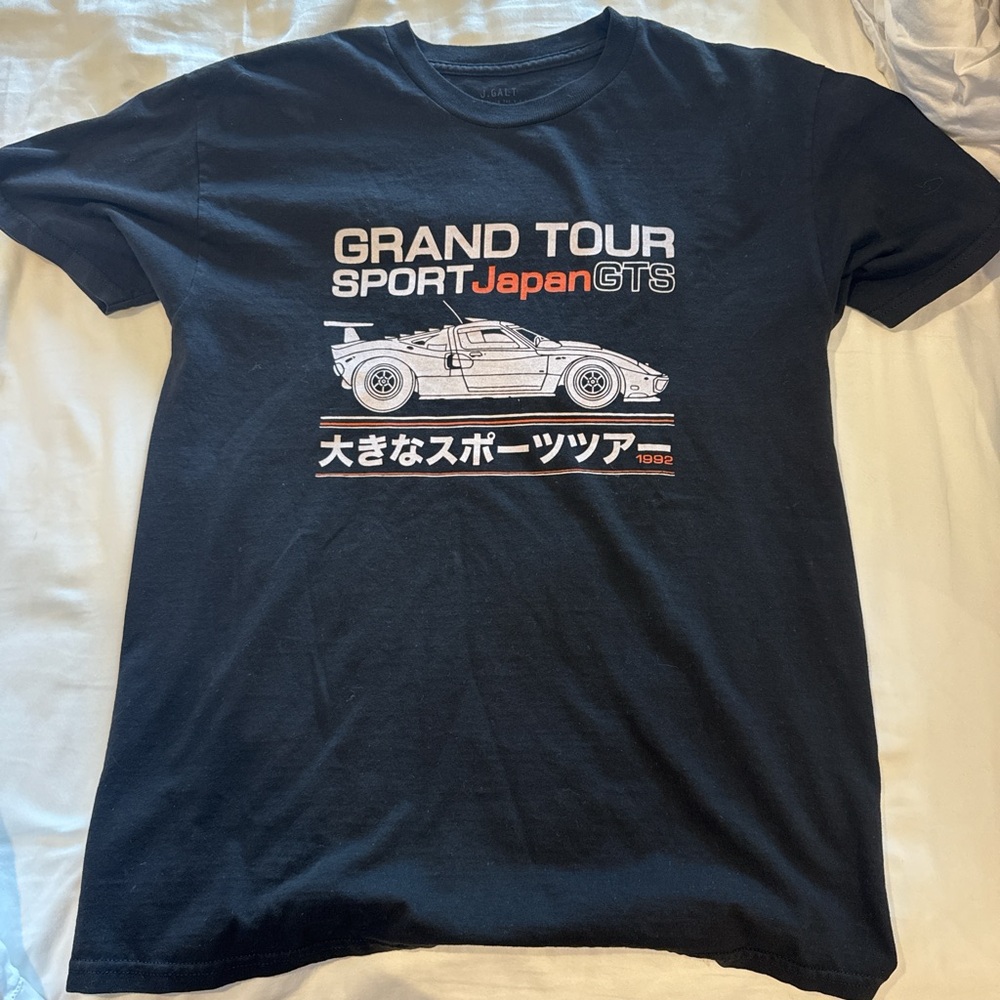 Brandy Melville Black Short Sleeve Tee Retro Car Design